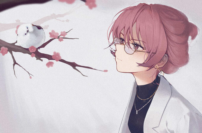 Layla and birb Layla and birb